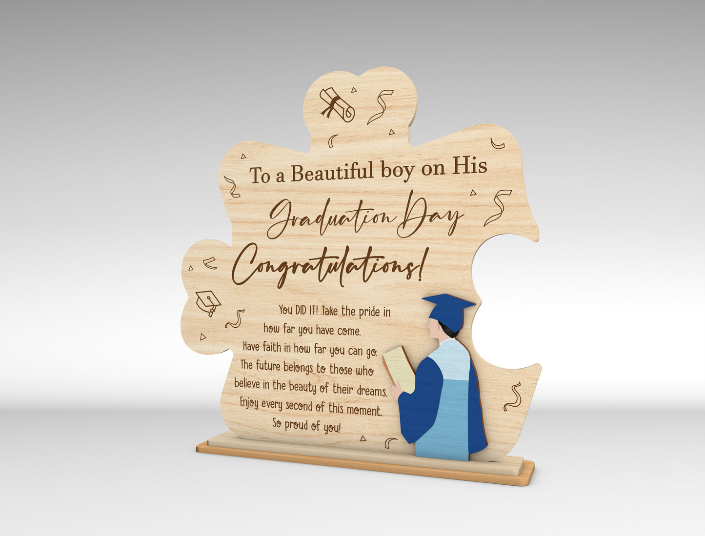 Graduation Quote Sign SVG Laser Cut File for Glowforge and LightBurn