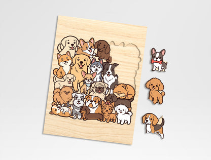 3D Animal Puzzle SVG Bundle for Glowforge and LightBurn