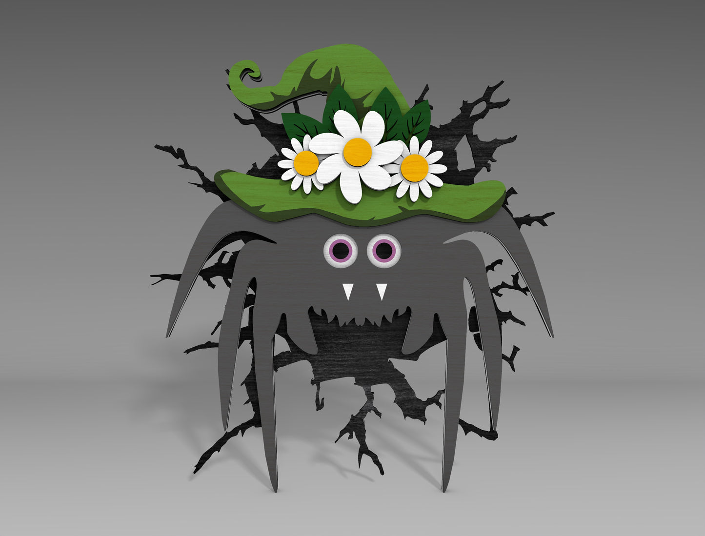 Halloween Spider SVG Bundle Standing Shelf Sitter for LightBurn Glowforge xTool 3 Designs