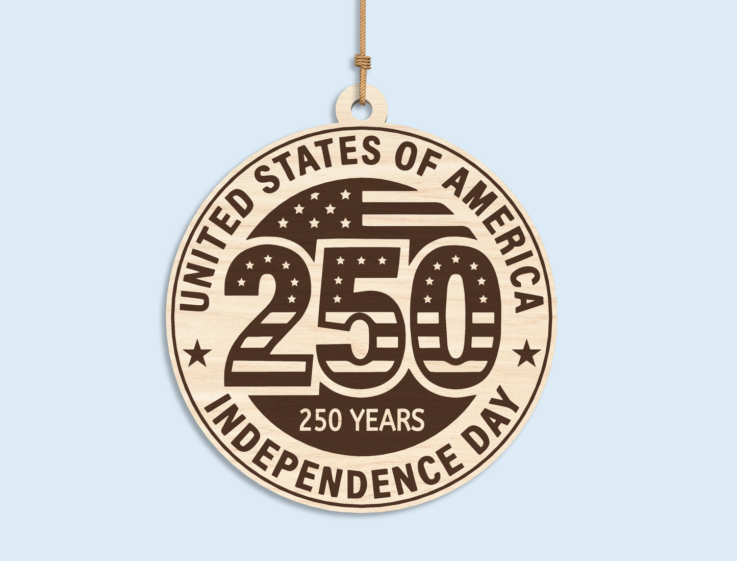 250 Years Eagle Ornament SVG Bundle for Glowforge and LightBurn