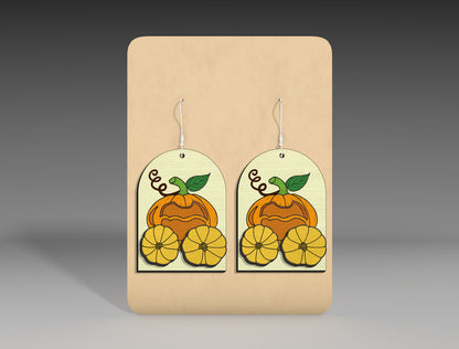Fall Pumpkin Truck Earrings SVG Bundle 3 Designs for LightBurn xTool