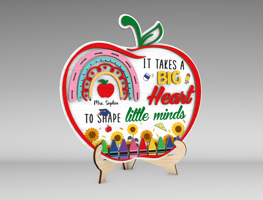 Teacher Apple Sign Quote SVG for Glowforge and LightBurn