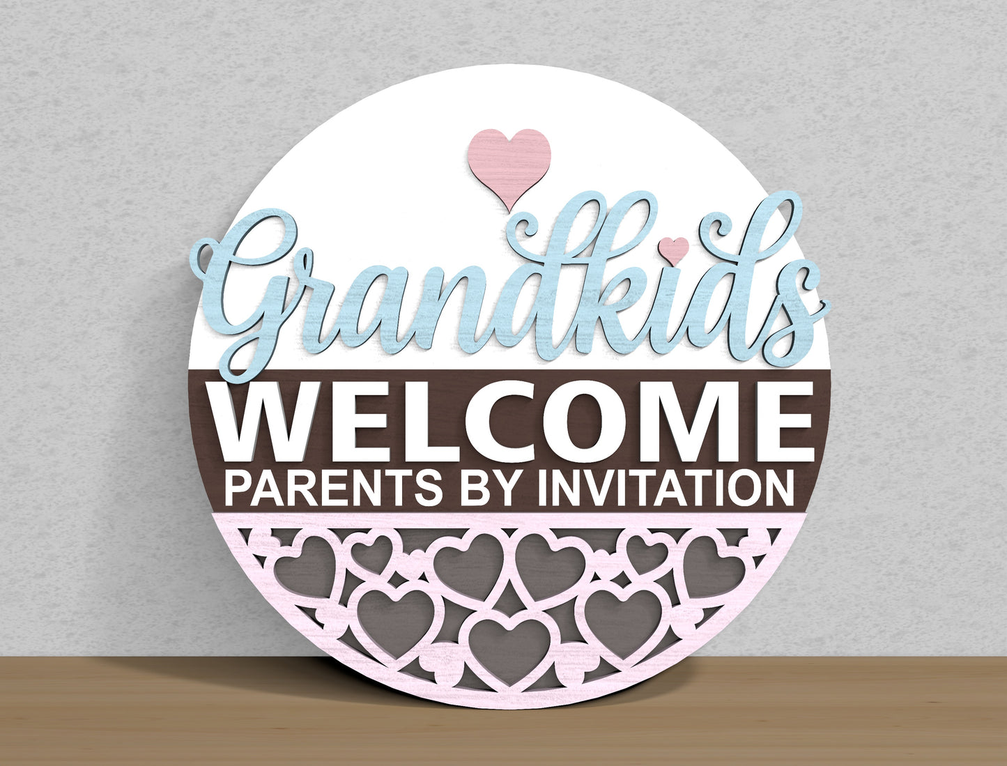 Grandma House Round Welcome Sign SVG Bundle for Glowforge and xTool