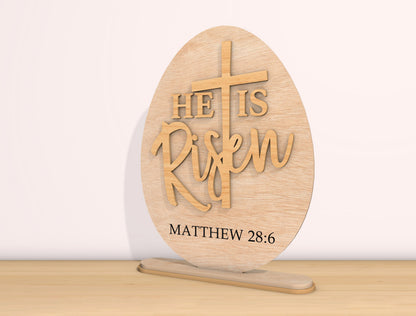 He Is Risen SVG Bundle Christian Cross Matthew Easter for LightBurn and xTool