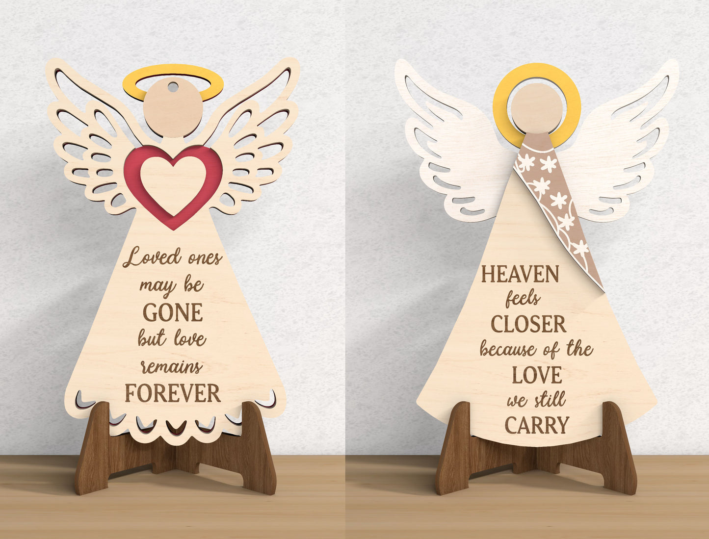 Angel Memorial Ornament SVG Bundle for Glowforge and xTool