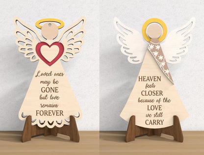 Angel Memorial Ornament SVG Bundle for Glowforge and xTool