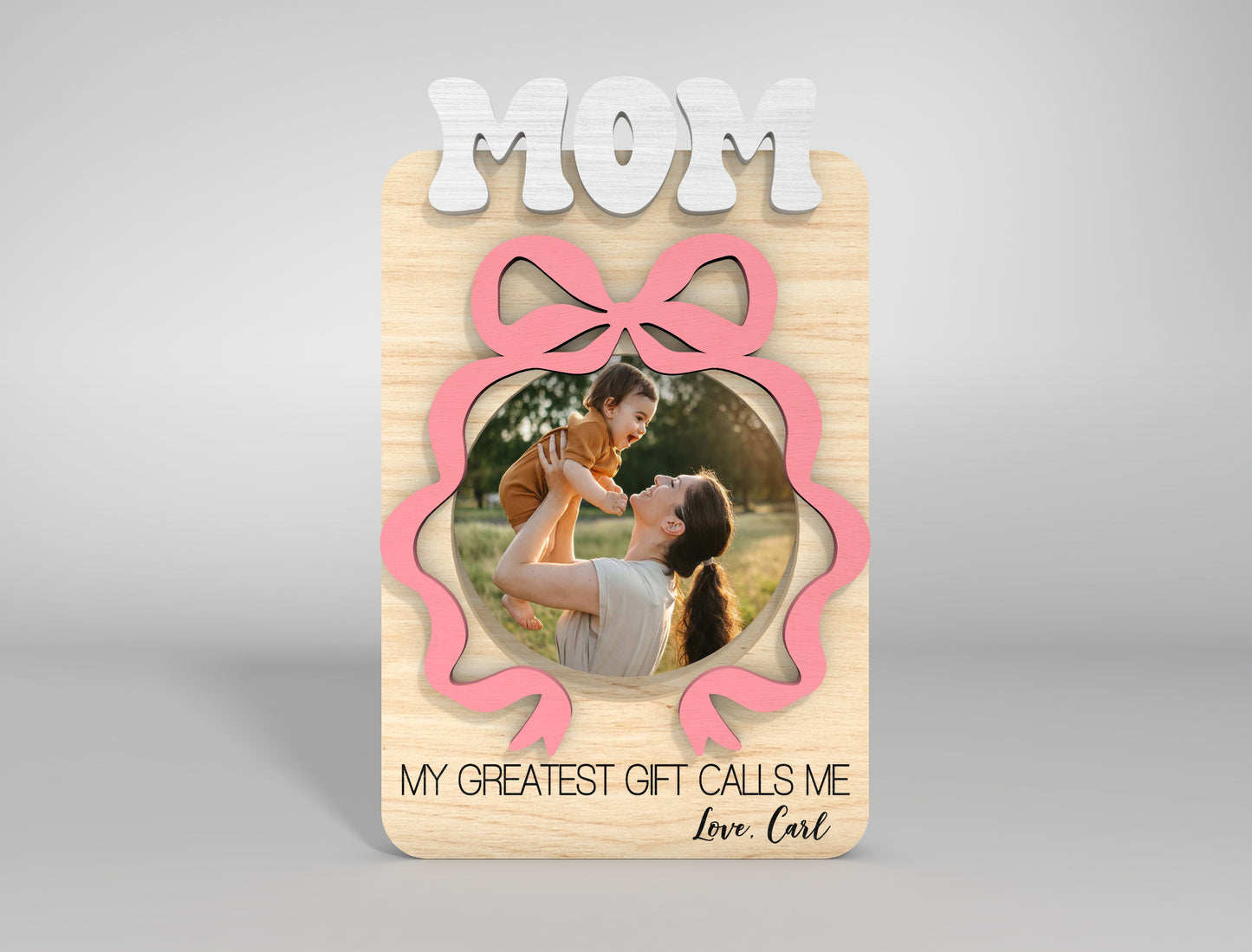 Personalized Photo Frame Mom Family SVG Bundle for Glowforge and xTool
