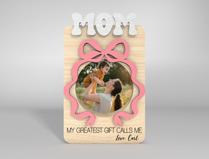 Personalized Photo Frame Mom Family SVG Bundle for Glowforge and xTool