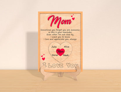 Mom Heart Quote Sign SVG Sometimes You Forget for LightBurn and xTool