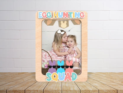 Egg Hunting Squad Photo Frame SVG Bundle for Glowforge and xTool