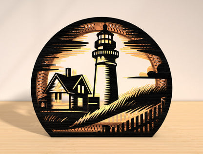 Lighthouse Lantern SVG Bundle Laser Cut File for Glowforge and LightBurn