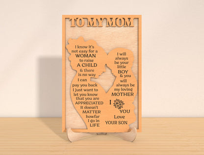 Mom Definition Sign SVG Bundle for LightBurn and Glowforge