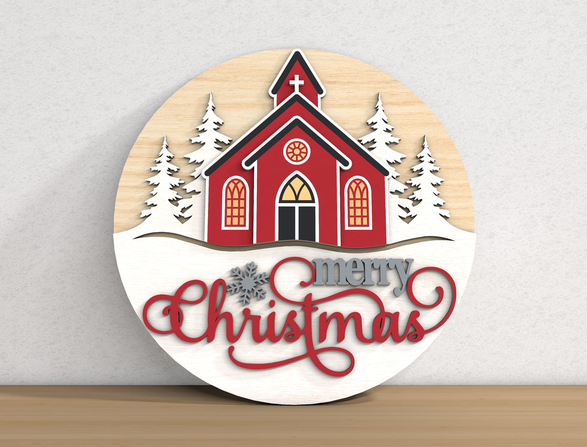 Merry Christmas Door Sign SVG Bundle 4