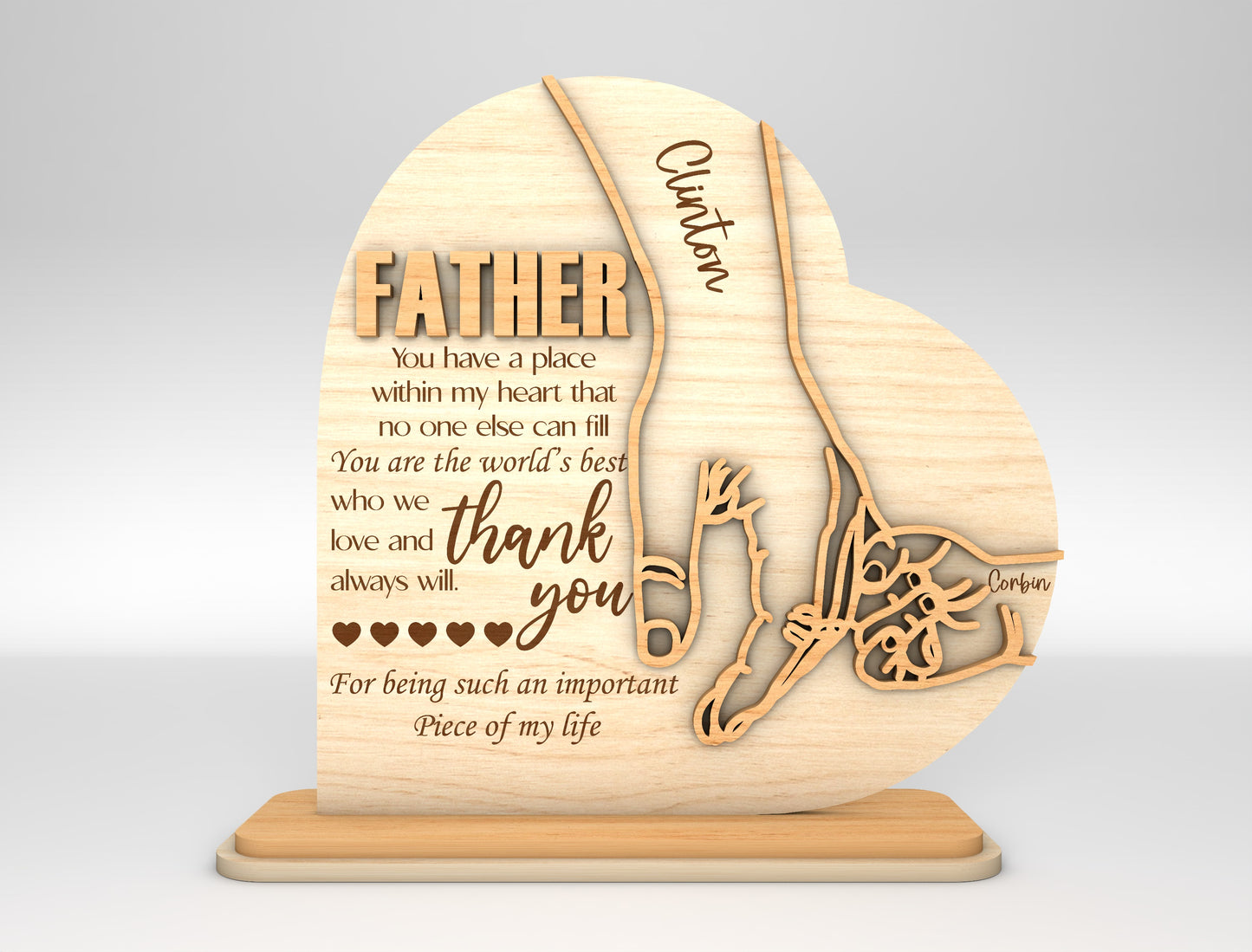 Dad Tabletop Sign SVG Laser Cut File for xTool and LightBurn