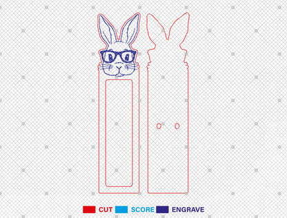 Rabbit Chocolate Holder SVG Easter Bunny Candy Gift for LightBurn and xTool