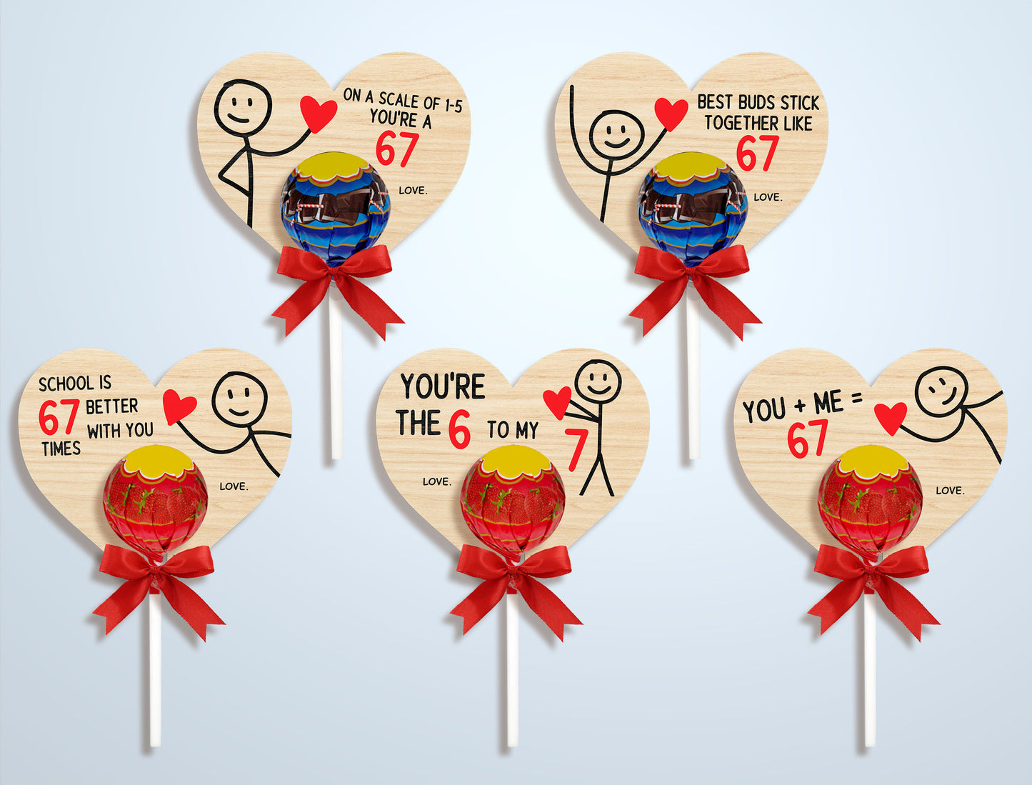 You’re The Six To My Seven Lollipop Holder Laser Cut File Bundle | Funny Love Gift | Valentine Candy Holder | Glowforge, xTool, LightBurn, etc.