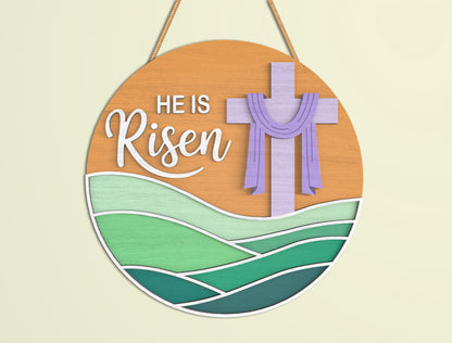 Easter Bunny Door Sign SVG Bundle Cute Bunny Quote for LightBurn