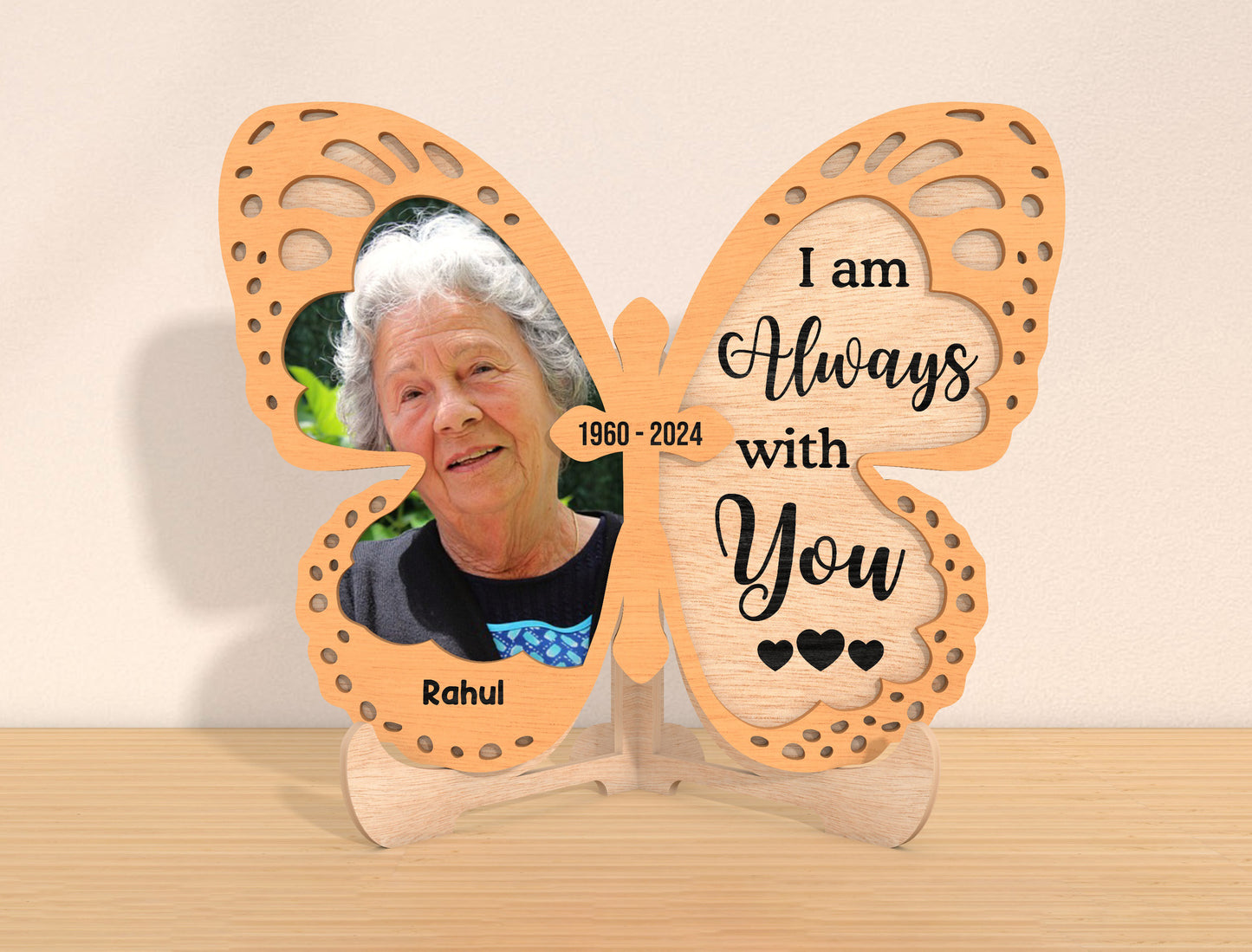 Butterfly Memorial Photo Sign SVG Laser Cut File for Glowforge