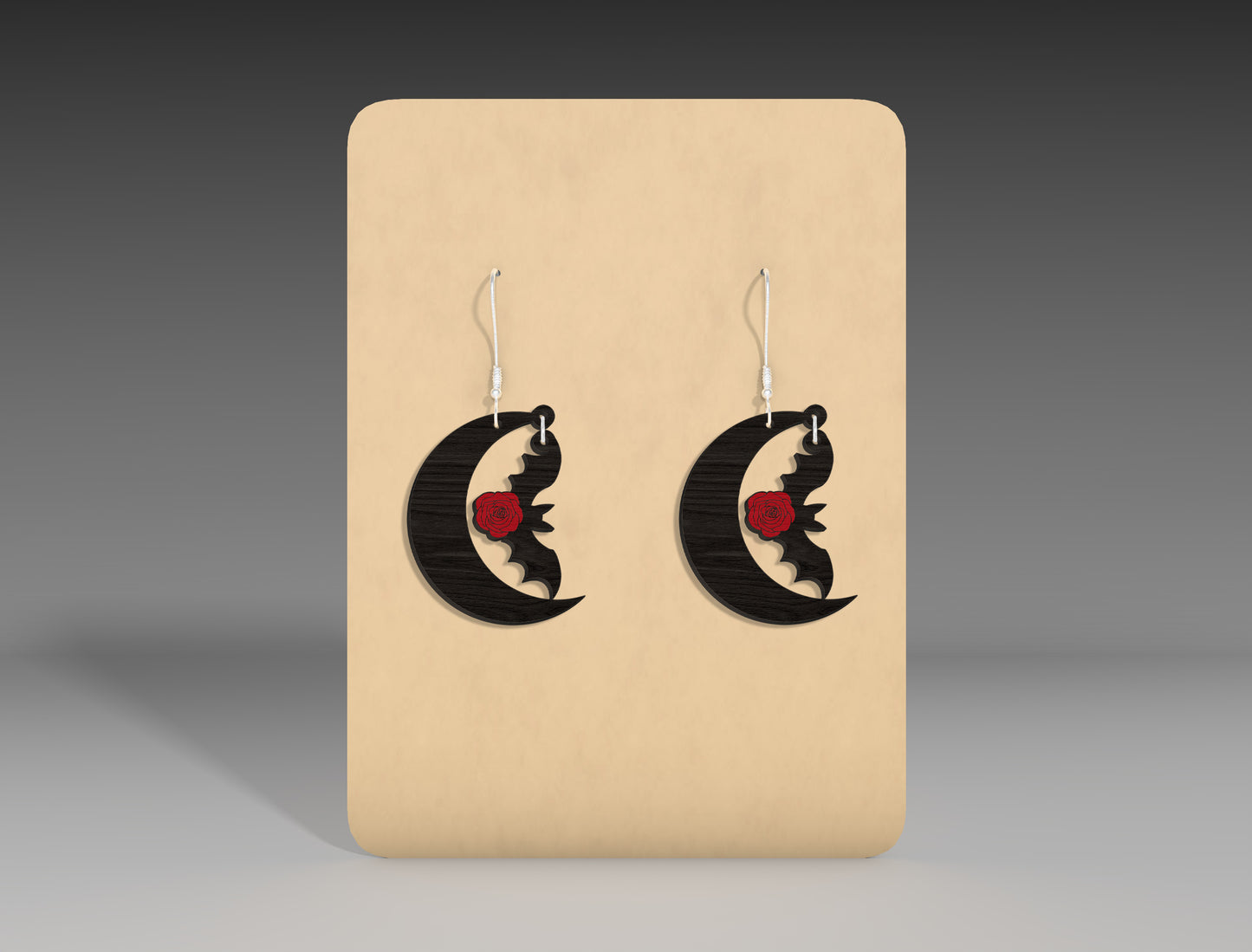 Halloween Moon Earrings SVG Bundle 12 Designs for Glowforge LightBurn xTool