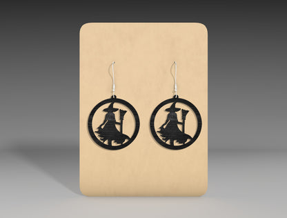 Halloween Witch Moon Earrings SVG Bundle 3 Designs for xTool Glowforge LightBurn