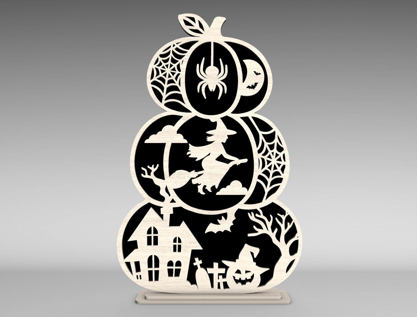 Halloween Pumpkin Silhouette SVG Bundle Laser Cut Files for Glowforge