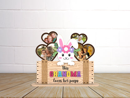 Easter Bunny Photo Frame Laser Cut File Bundle | Mama & Grandma Keepsake Decor | Spring Family Display | Glowforge, xTool, LightBurn, etc.