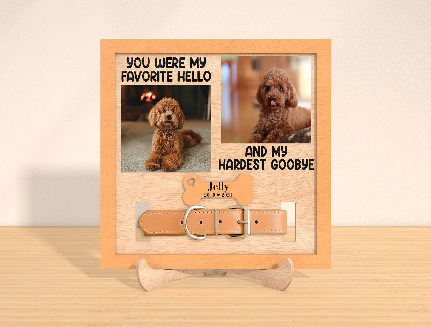 Dog Collar Memorial Frame SVG Laser Cut File for Glowforge
