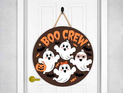 2 Witch and Ghost Halloween Door Sign SVG Laser Cut Bundle for LightBurn