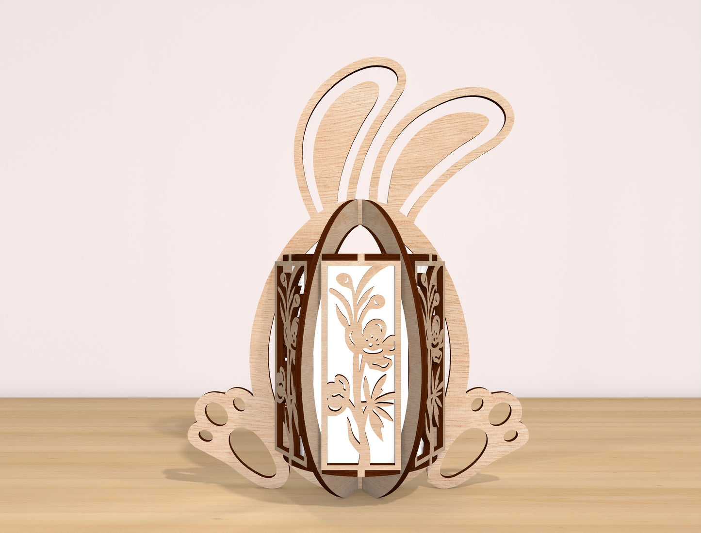 Easter Bunny Lantern SVG Bundle Rabbit Egg 7 Designs for Glowforge and xTool