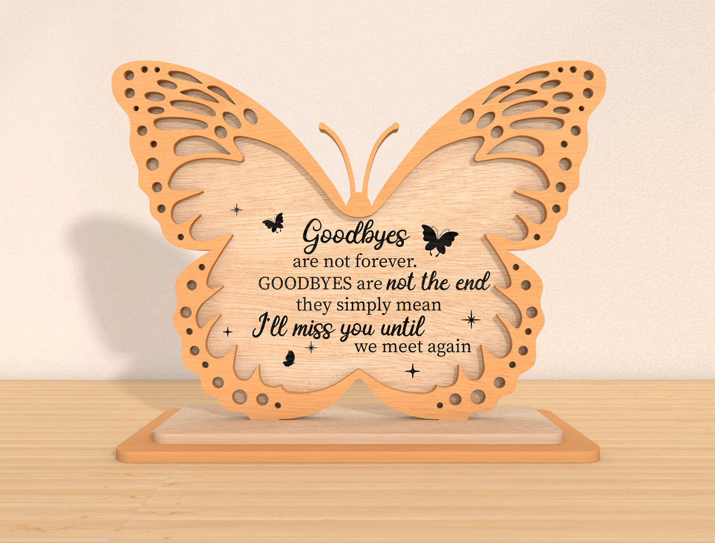 Butterfly Memorial SVG Quote Remembrance Laser Cut File