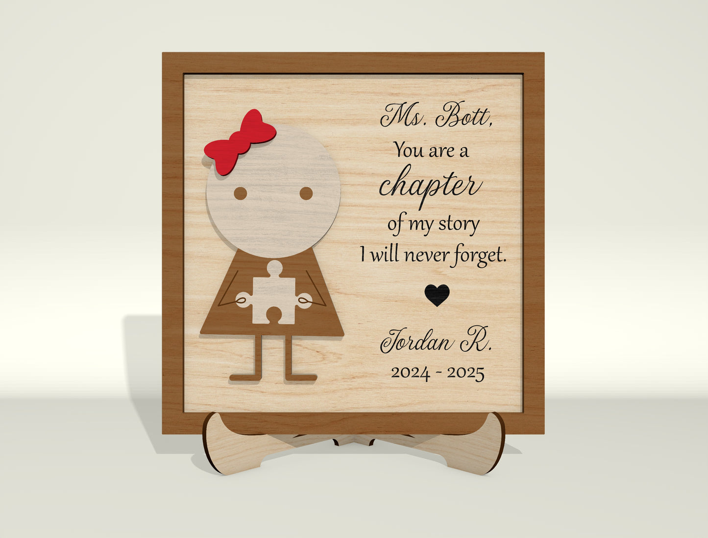 Teacher Appreciation Table Sign SVG Laser Cut File for Glowforge and xTool