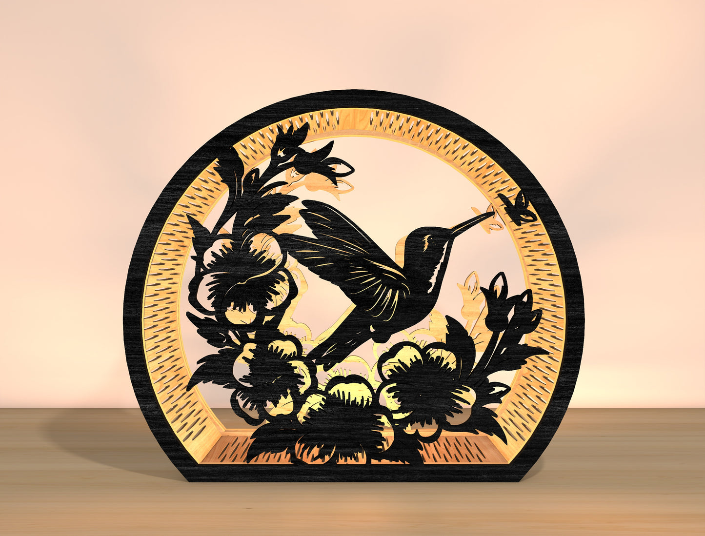 Hummingbird Lantern SVG Bundle for Glowforge xTool Laser Cut File