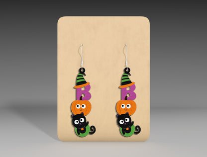 Halloween Pumpkin Gnome Earrings SVG Bundle 3 Designs for Glowforge xTool LightBurn