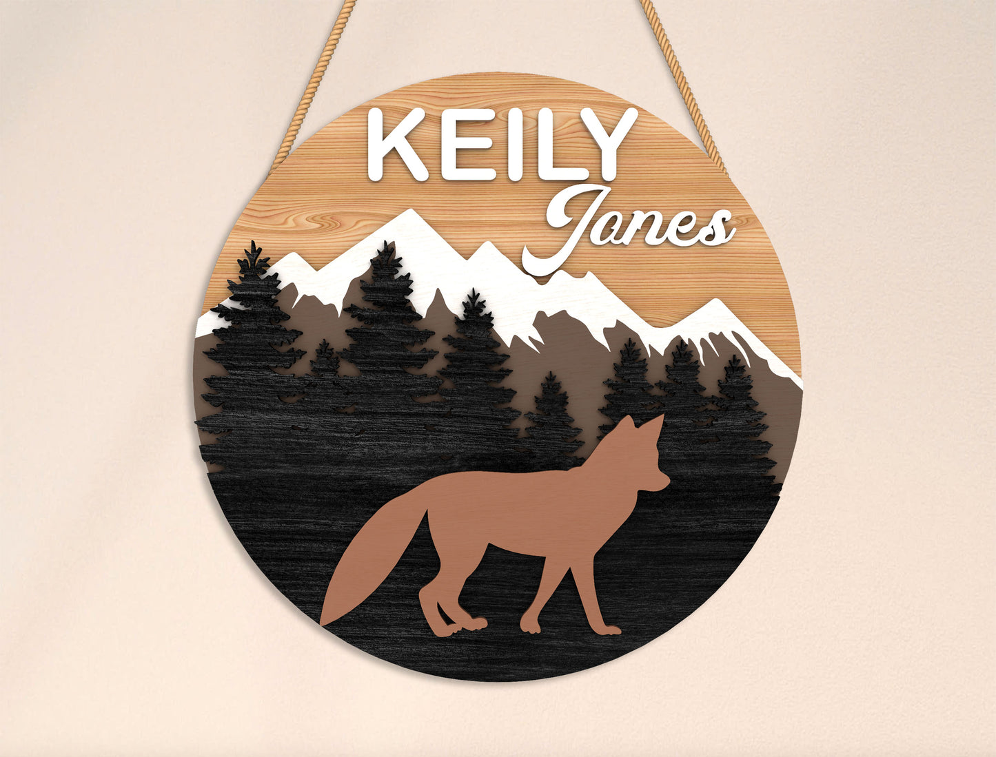 Family Name Sign SVG for Glowforge and xTool Laser Cut File