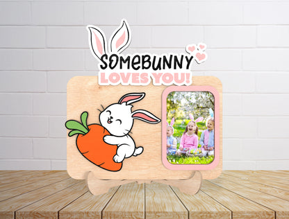 Somebunny Loves You Photo Frame SVG Bundle for LightBurn and xTool