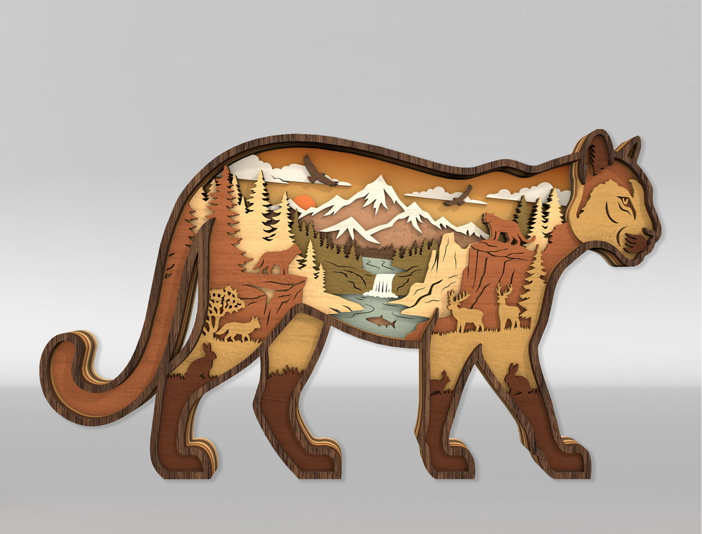 Multilayer Wildlife Animal SVG Bundle for Glowforge xTool LightBurn 10 Designs