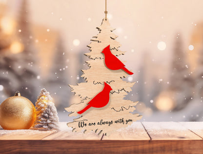 Cardinal Pine Tree Ornament SVG Bundle Laser Cut File for Glowforge xTool LightBurn