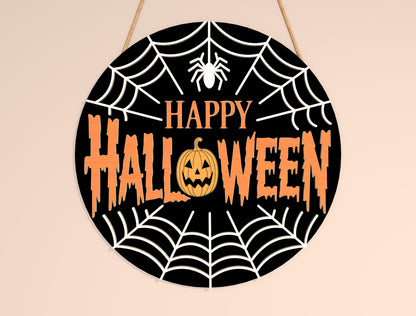 Happy Halloween Door Hanger SVG Set for Glowforge xTool LightBurn