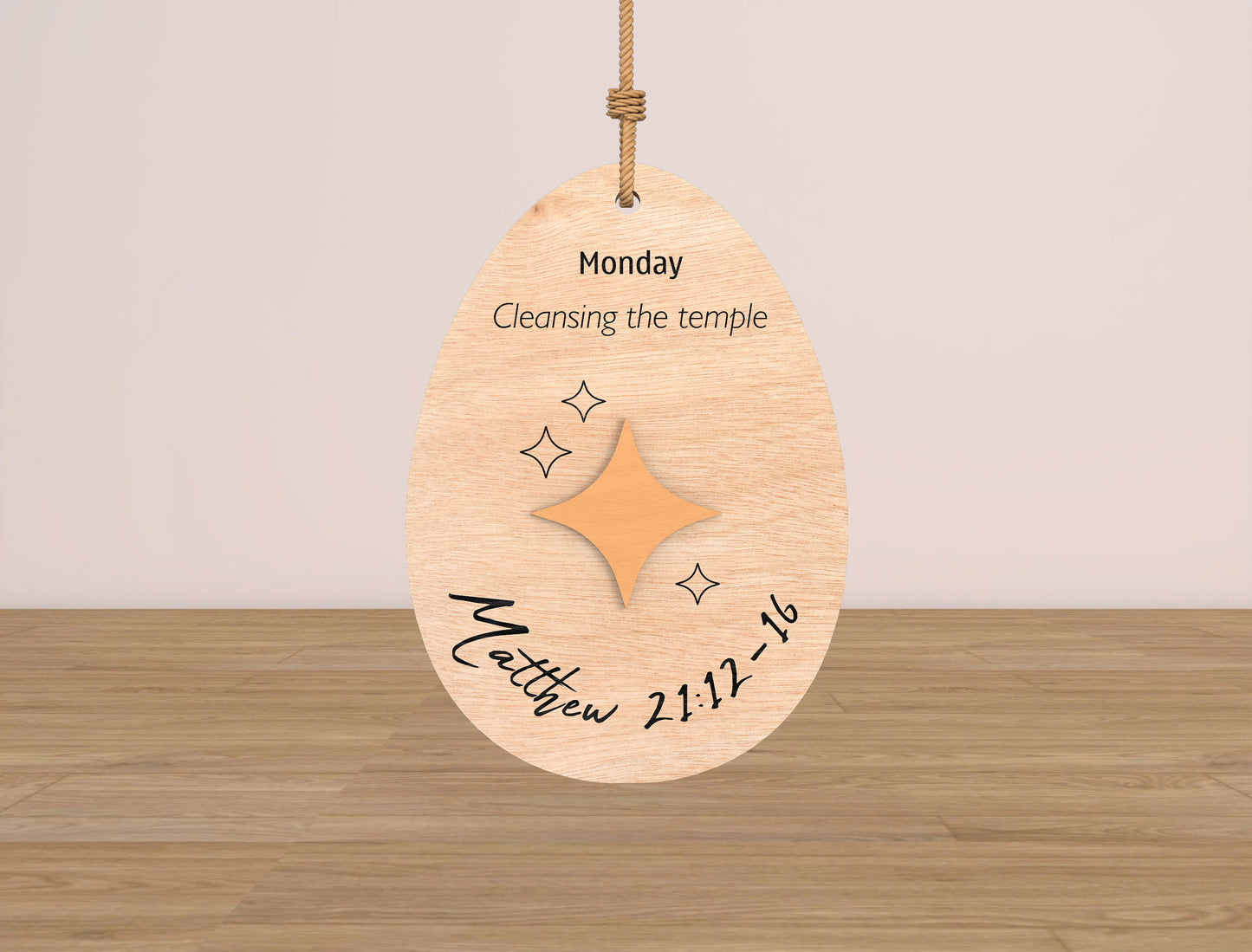 Easter Story Ornament SVG Jesus Resurrection Christian for Glowforge