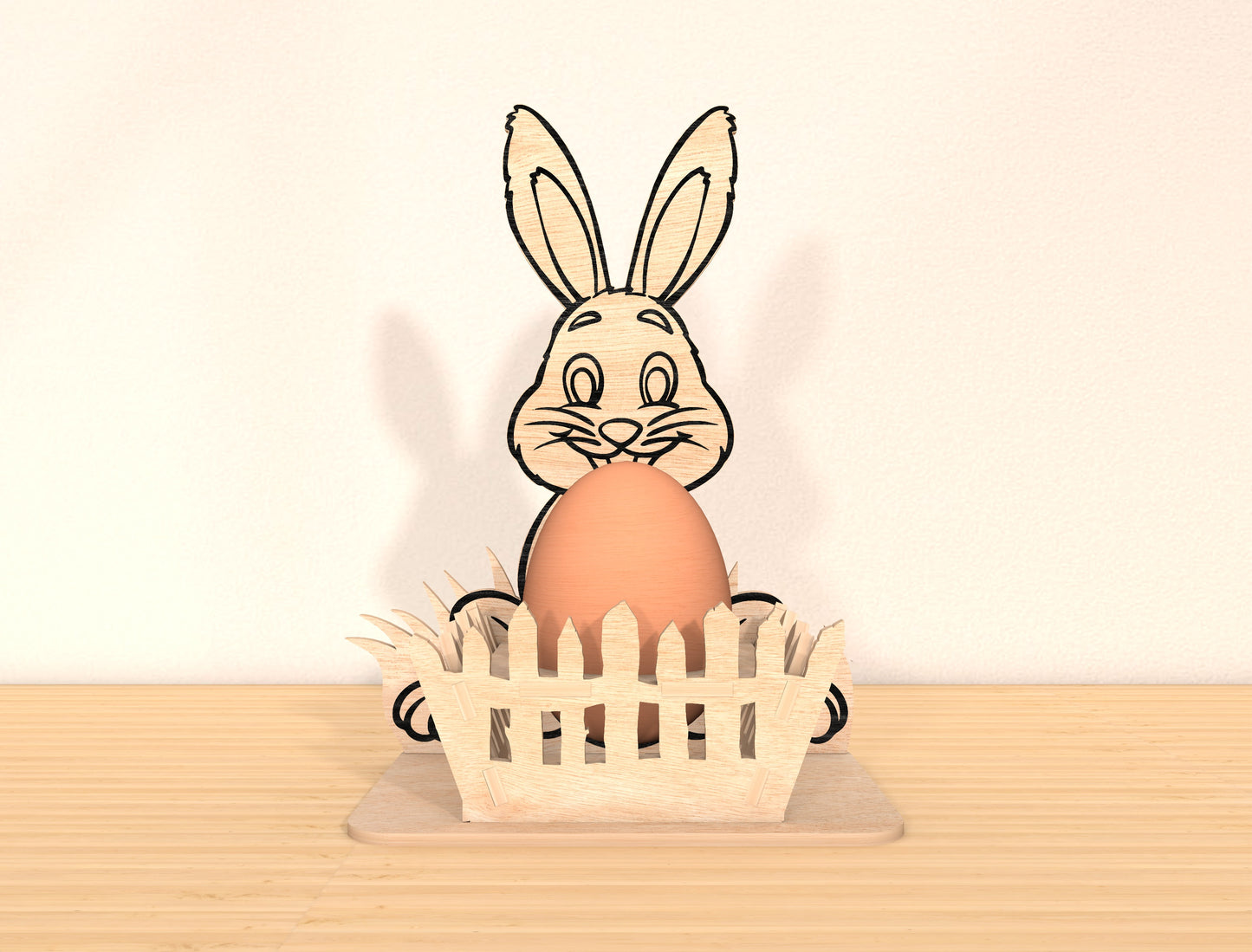 Bunny Egg Holder SVG Bundle Simple Rabbit Egg Stand for Glowforge and xTool