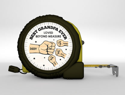 "Loved Beyond Measure" Dad Tape Measure Sign SVG Laser Cut File for xTool and LightBurn