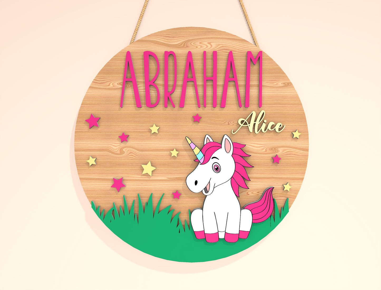 Personalized Baby Animal Name Sign SVG Bundle for xTool and Glowforge