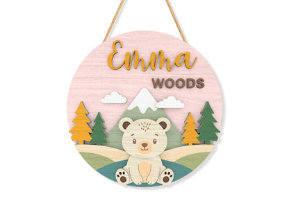 Personalized Baby Name Door Sign SVG for xTool and Glowforge
