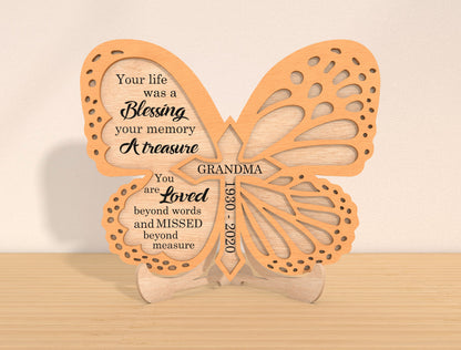 Butterfly Memorial SVG Laser Cut File for xTool and Glowforge