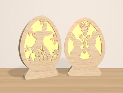 Easter Egg Lantern Light Box SVG Bundle 15 Designs for LightBurn and xTool