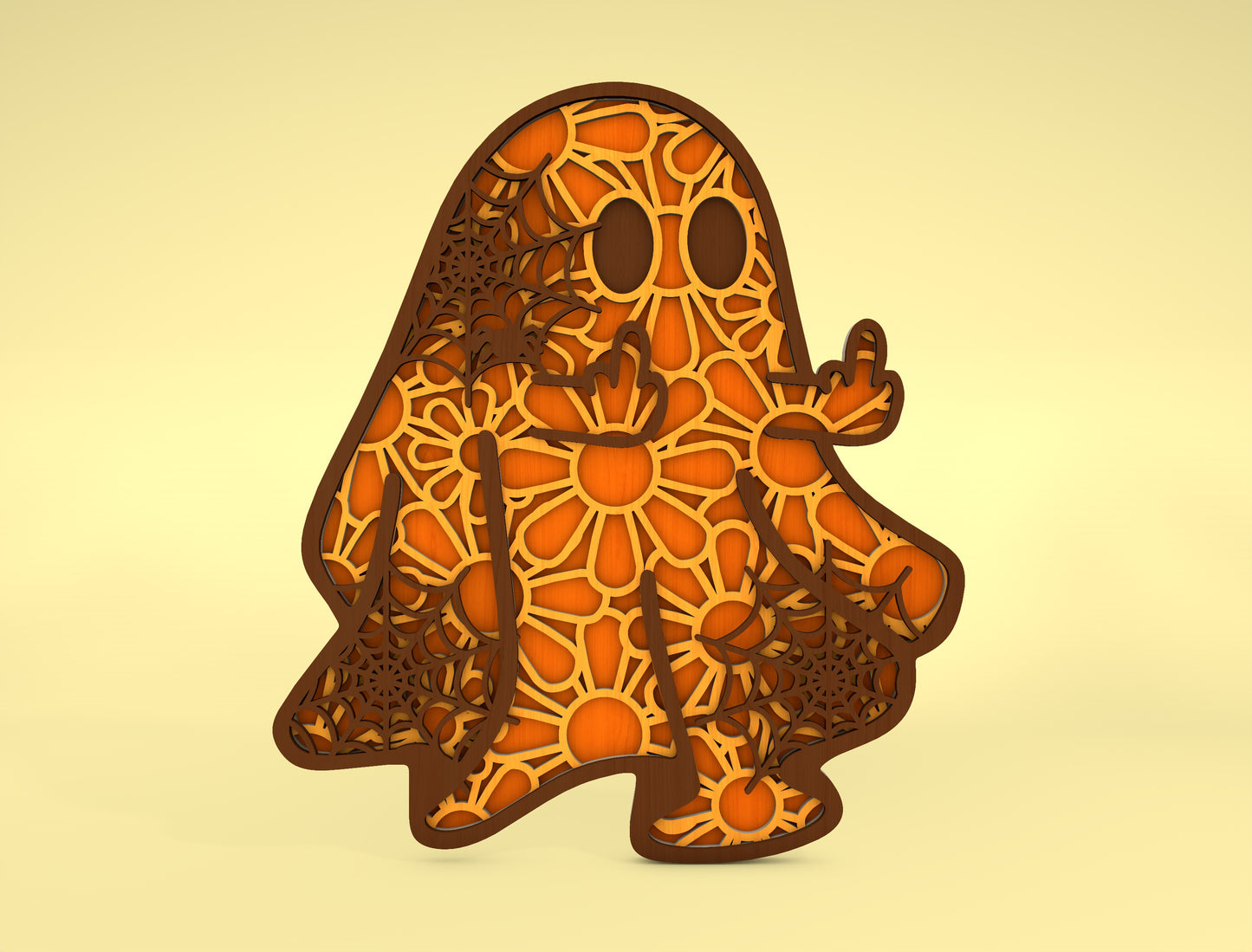 Pumpkin Ghost Multilayer SVG Bundle 3 Designs for xTool LightBurn
