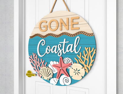 Gone Coastal Door Hanger SVG for Glowforge