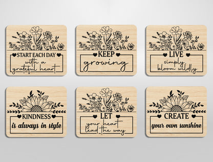 Motivational Fridge Magnet SVG Bundle for xTool and Glowforge