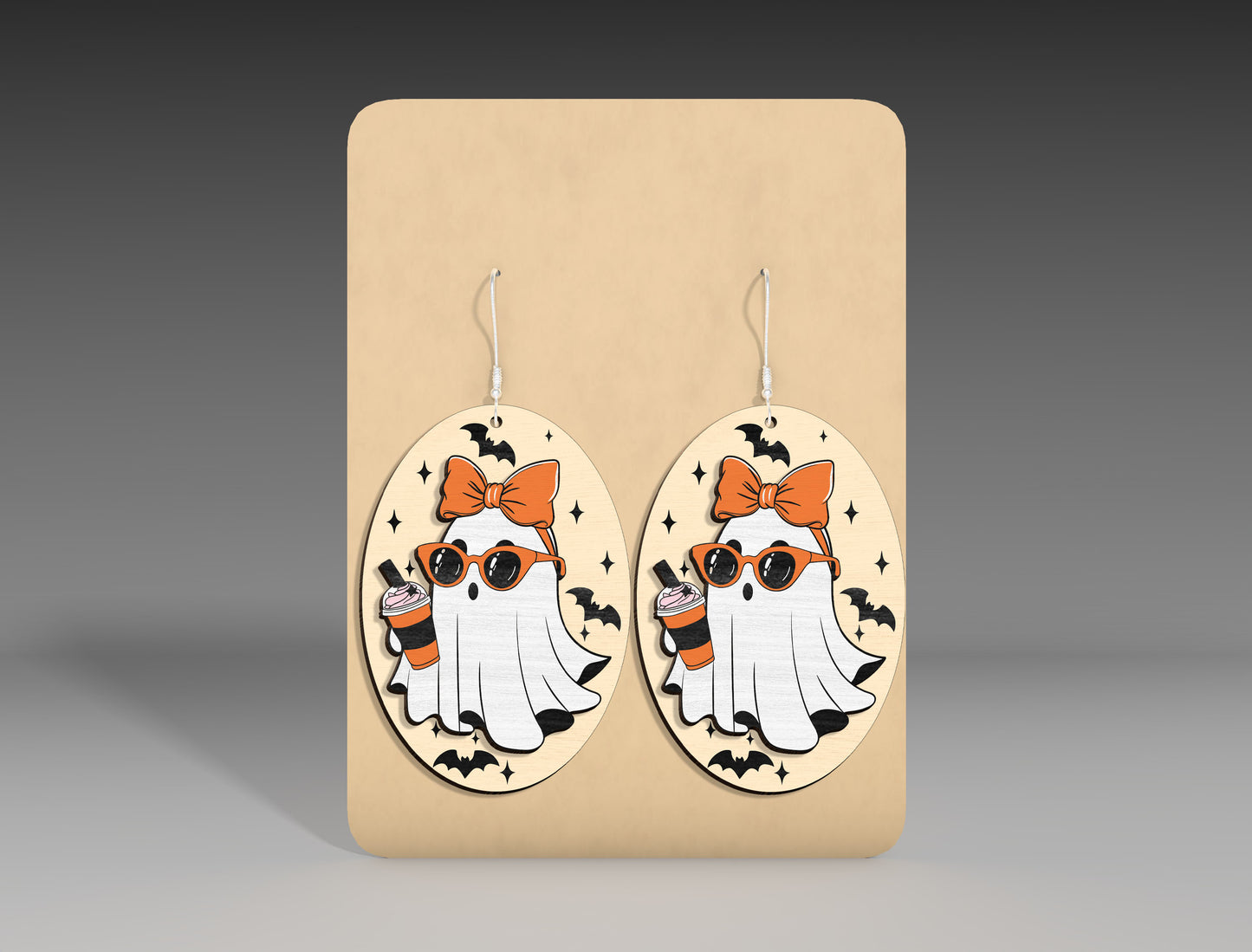 Halloween Pumpkin Ghost Earrings SVG Bundle 6 Designs for Glowforge xTool LightBurn