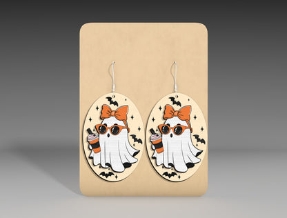 Halloween Pumpkin Ghost Earrings SVG Bundle 6 Designs for Glowforge xTool LightBurn